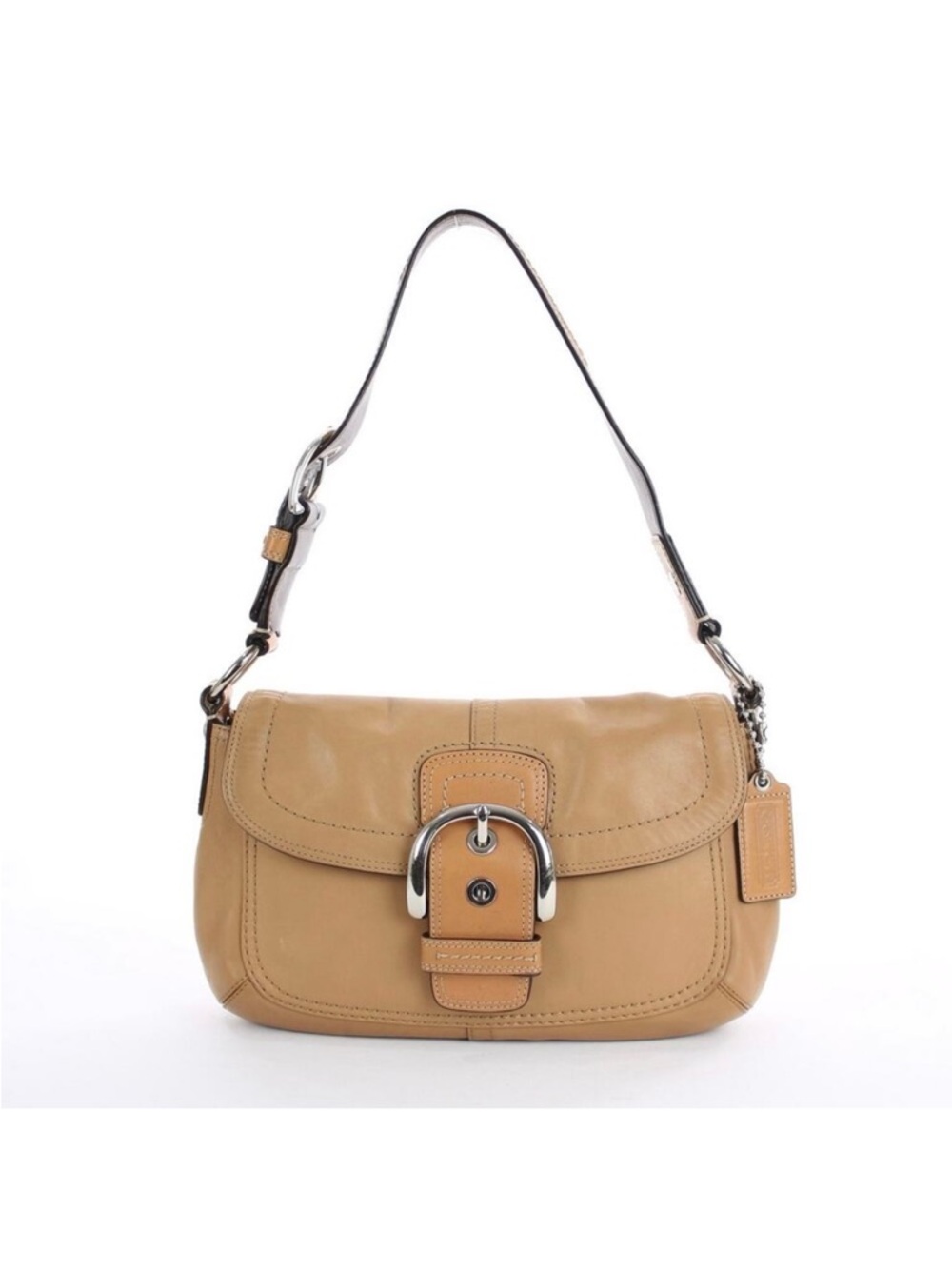 Coach Soho Leather Flap
Shoulder Bag Camel Buckle
Strap Vintage Y2K - Picture 5 of 14